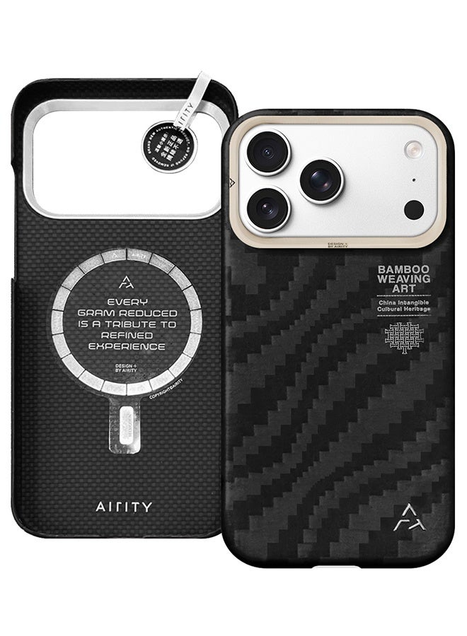 AIRITY Bamboo Fiber Protective Case for iPhone 17 Pro Max– Ultra Durable, Lightweight & Premium Design Red - Image 3